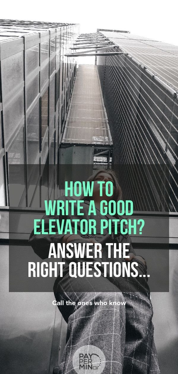 Learn how to write an elevator pitch